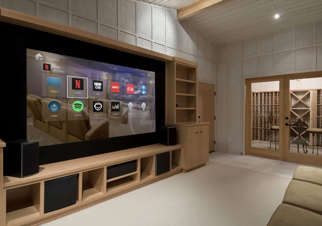 Centralized entertainment interface in a custom media room