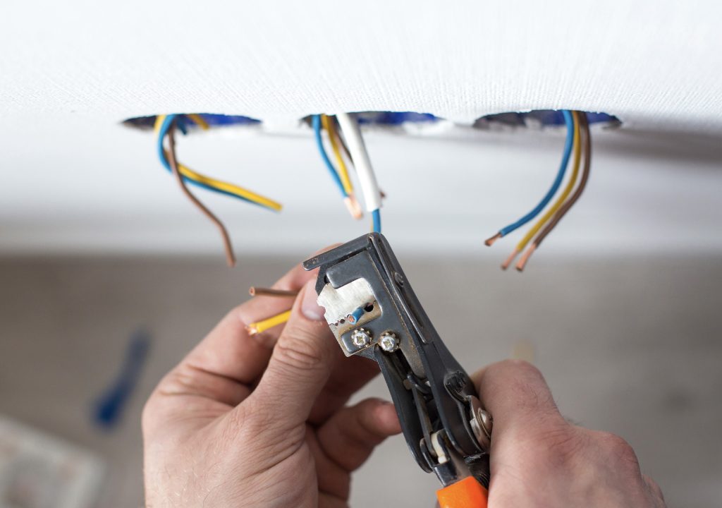 Low-voltage wiring prepared during residential construction