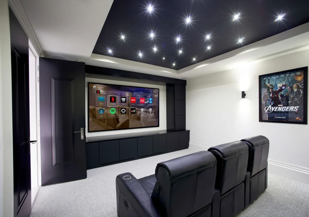Star-ceiling theater with high-performance video